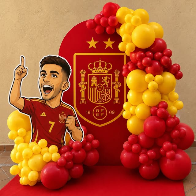 Decoración de cumpleaños adulto con temática deportiva